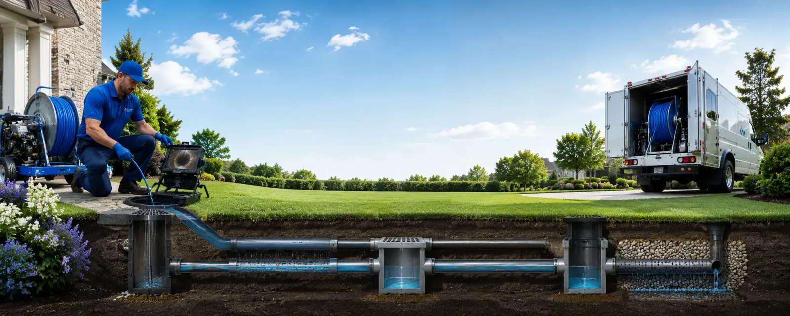 Outdoor drain cleaning information for Emden, MO